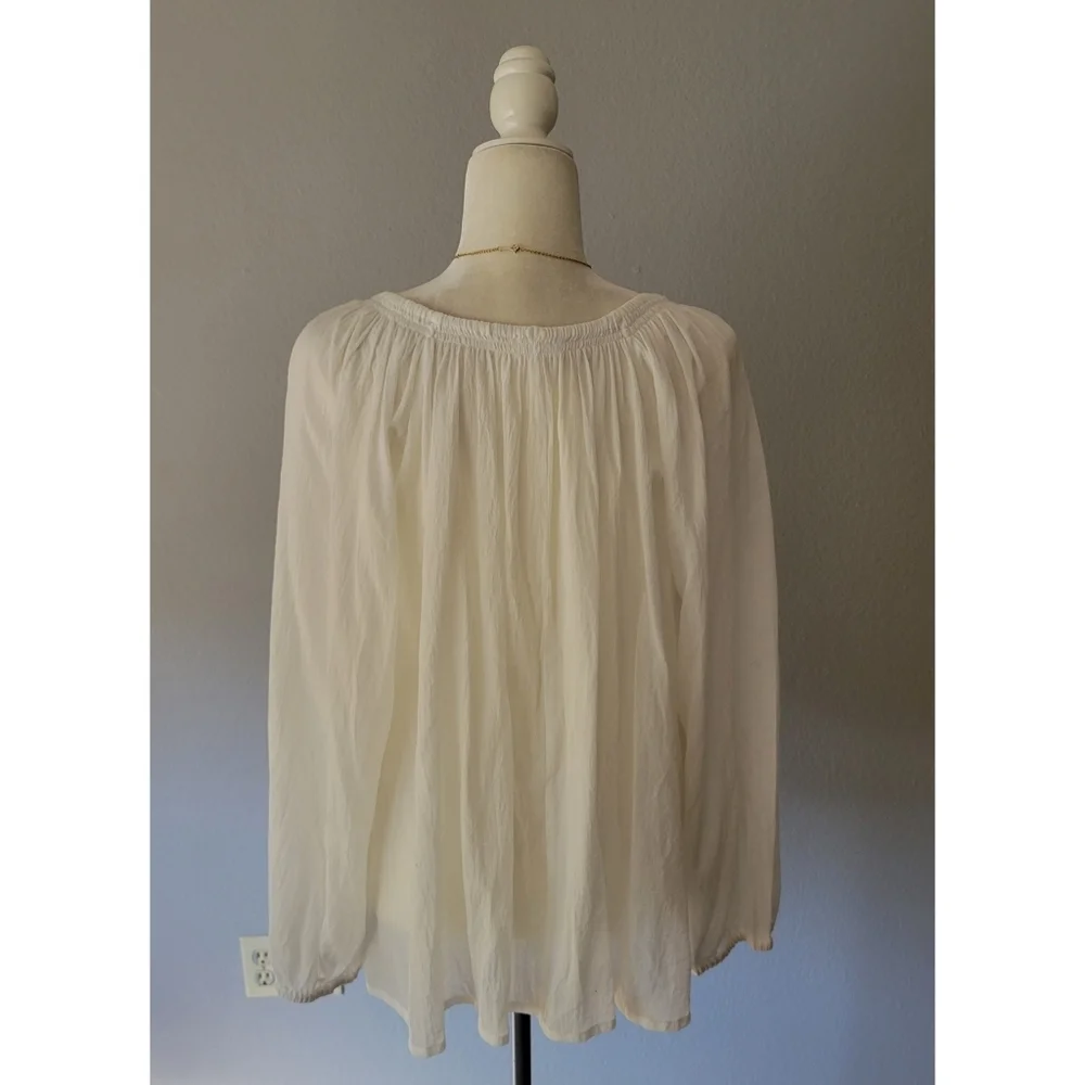 MIKOH // white low plunge relaxed fit resort style top - Picture 14 of 14